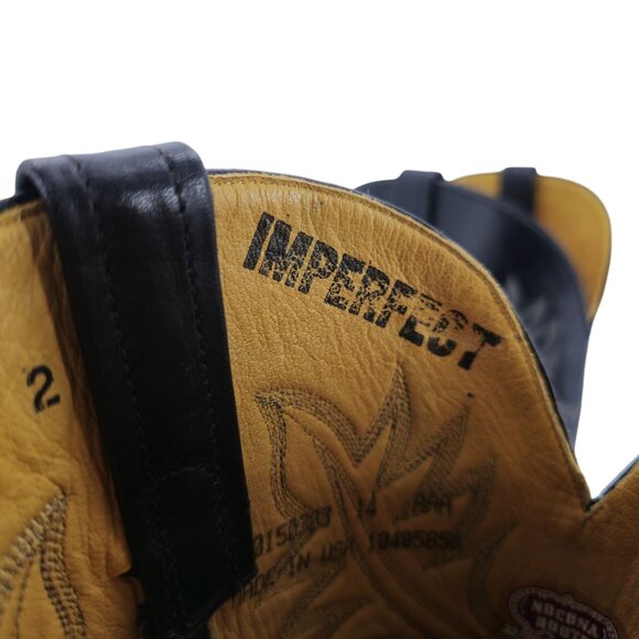 Nocona Boots Men's 14AAA Narrow Bullhide Black Leather Cowboy Western Boots - Picture 12 of 14